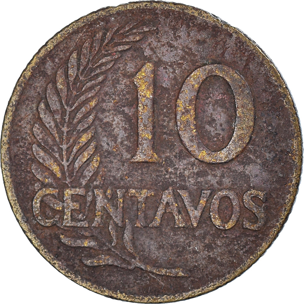 Moneda, Perú, 10 Centavos, 1955