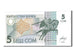 Geldschein, KYRGYZSTAN, 5 Som, 1993, KM:5, UNZ