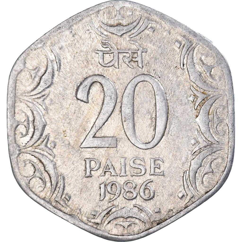 Munten, INDIAASE REPUBLIEK, 20 Paise, 1986