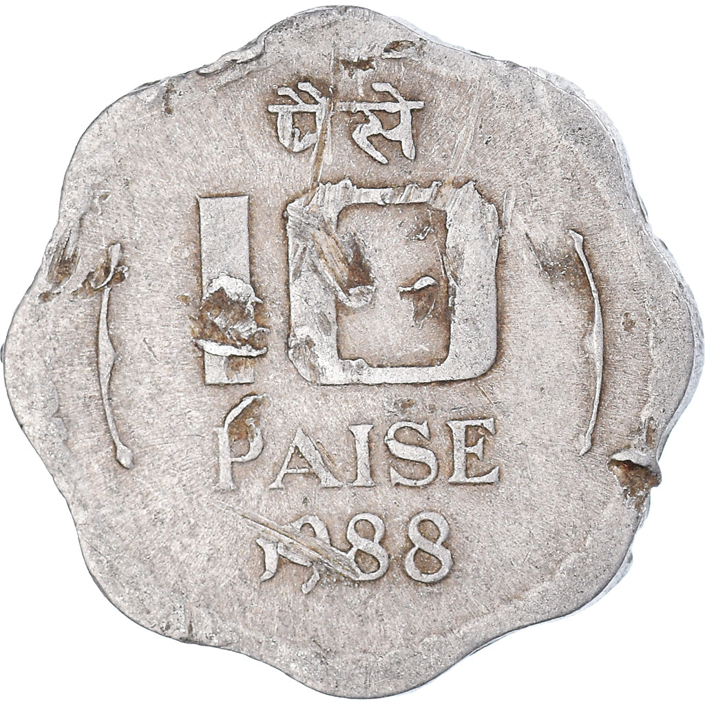 Munten, India, 10 Paise, 1988