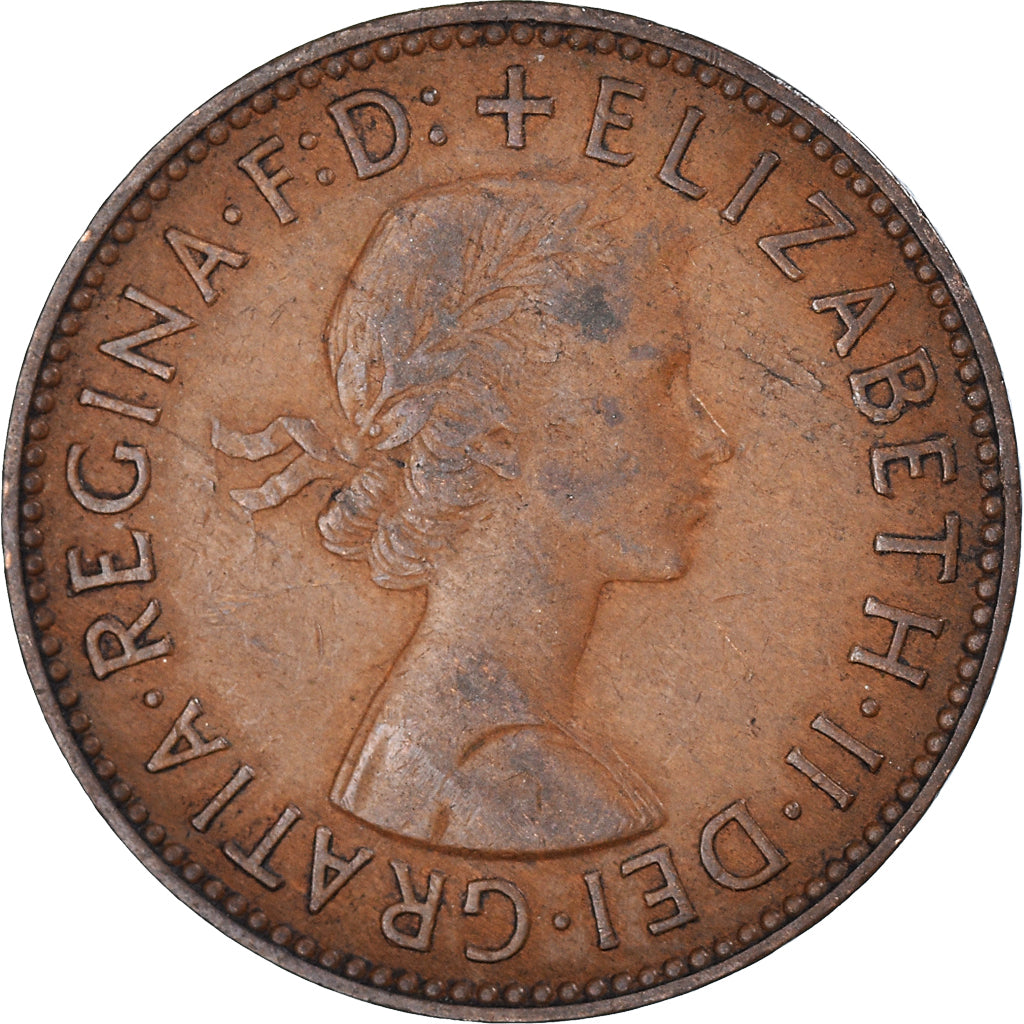 Moneda, Gran Bretaña, 1/2 Penny, 1958