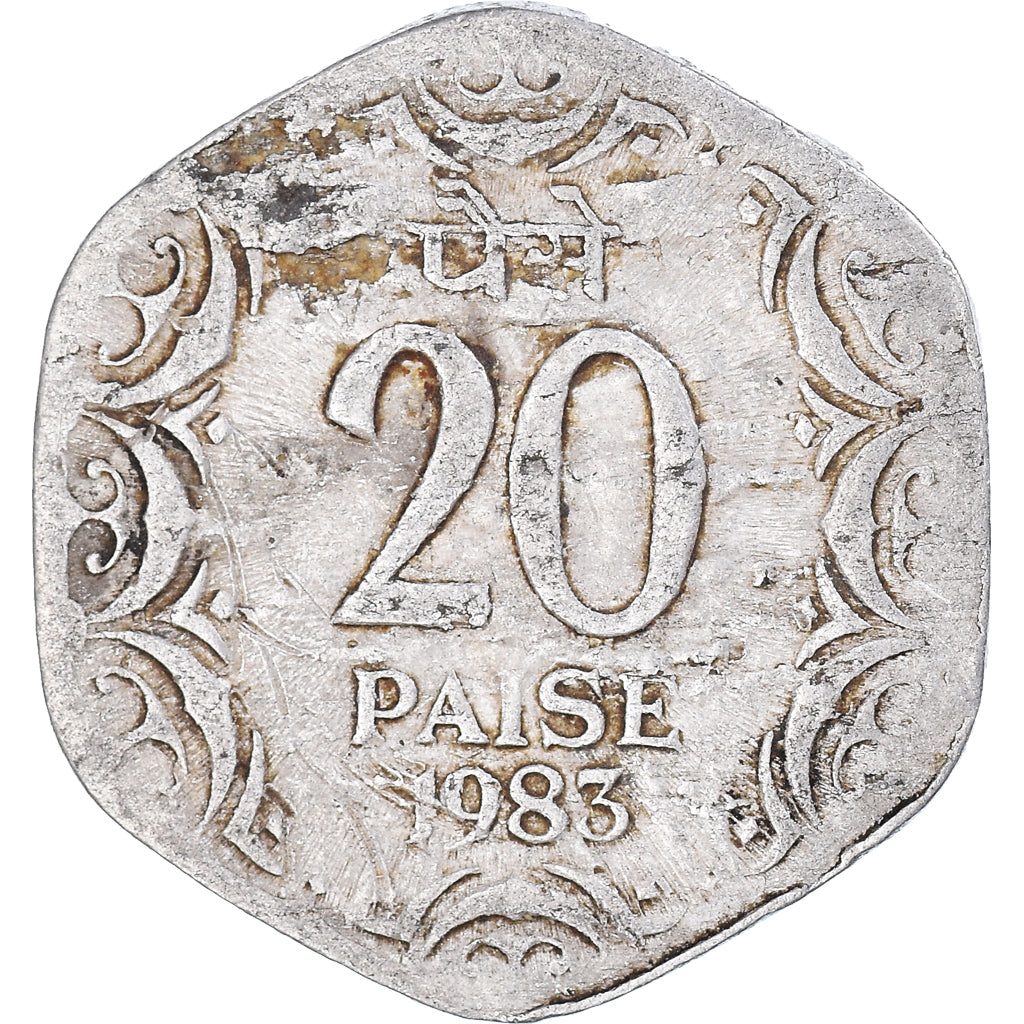 Munten, India, 20 Paise, 1983