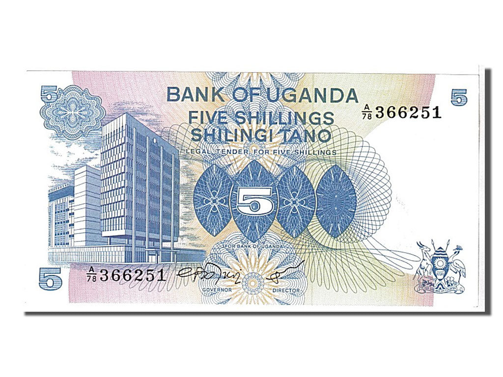 Banknot, Uganda, 5 Shillings, 1979, UNC(65-70)