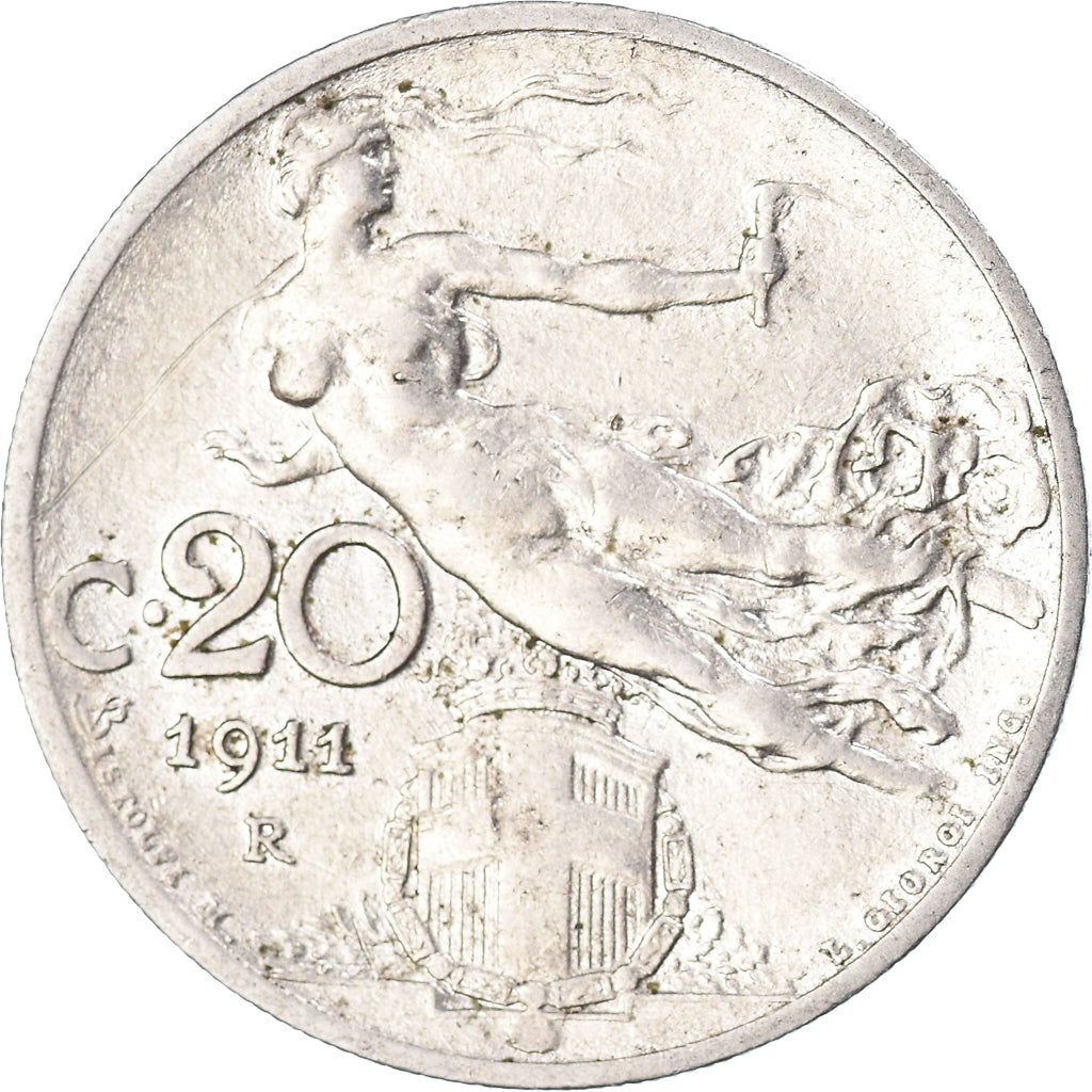 Coin, Italy, 20 Centesimi, 1911