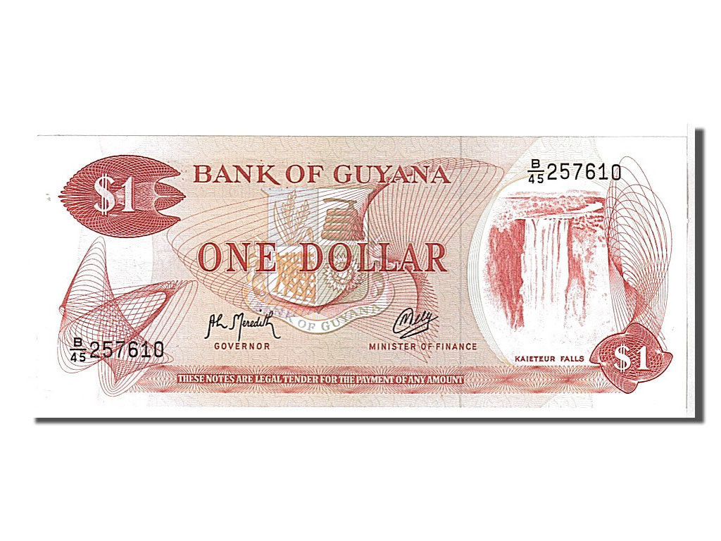 Geldschein, Guyana, 1 Dollar, 1992, UNZ