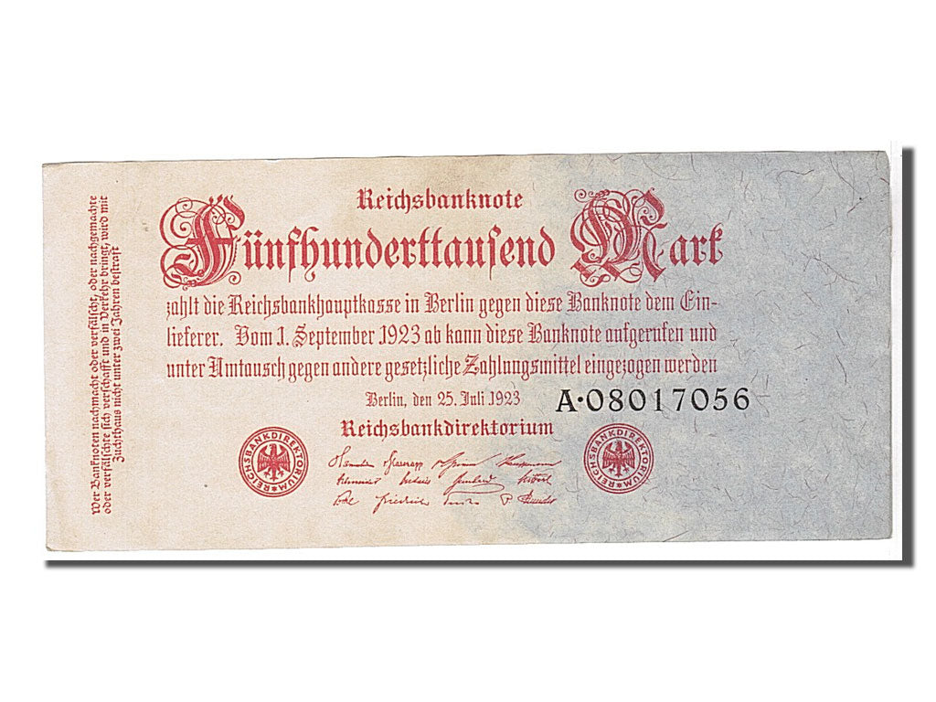 Banknote, Germany, 500,000 Mark, 1923, KM:92, AU(55-58)