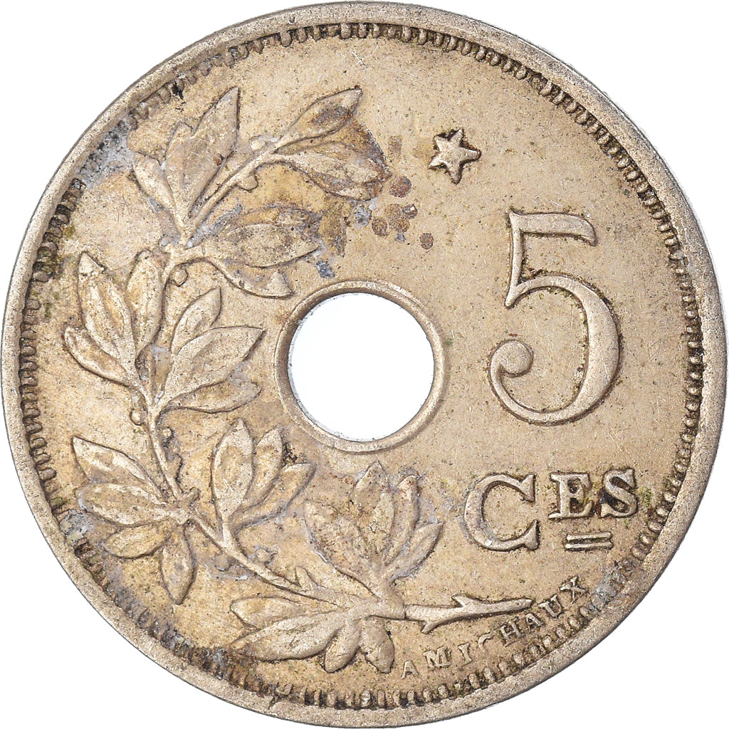 Moeda, Bélgica, 5 Centimes, 1932