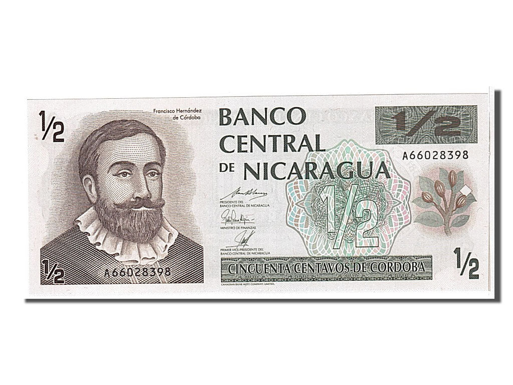 Banknote, Nicaragua, 1/2 Cordoba, 1992, UNC(65-70)