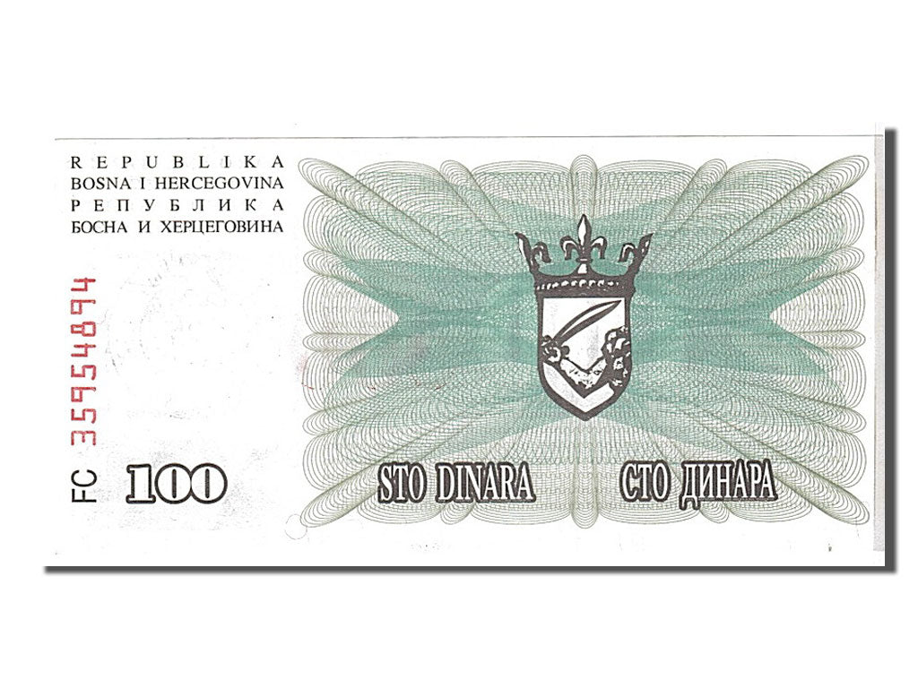 Billet, Bosnia - Herzegovina, 100,000 Dinara, 1993, KM:56b, NEUF