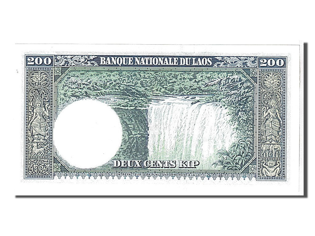 Banknote, Lao, 200 Kip, 1963, UNC(63)