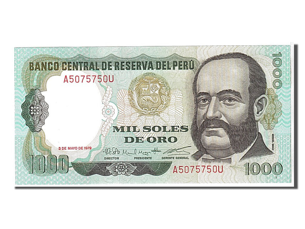 Billete, 1000 Soles De Oro, 1979, Perú, UNC