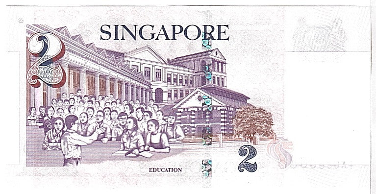 Banconote, Singapore, 2 Dollars, 2005, KM:46, FDS
