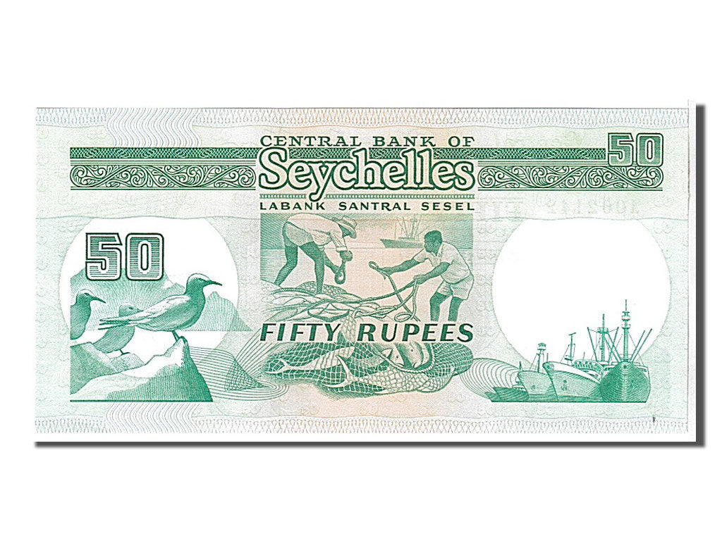 Banknote, Seychelles, 50 Rupees, 1989, KM:34, UNC(65-70)