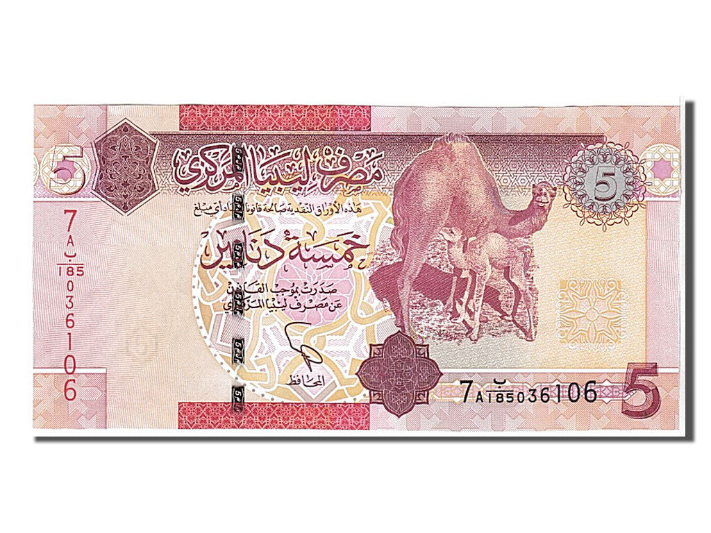 Billet, Libya, 5 Dinars, 2011, KM:72, NEUF