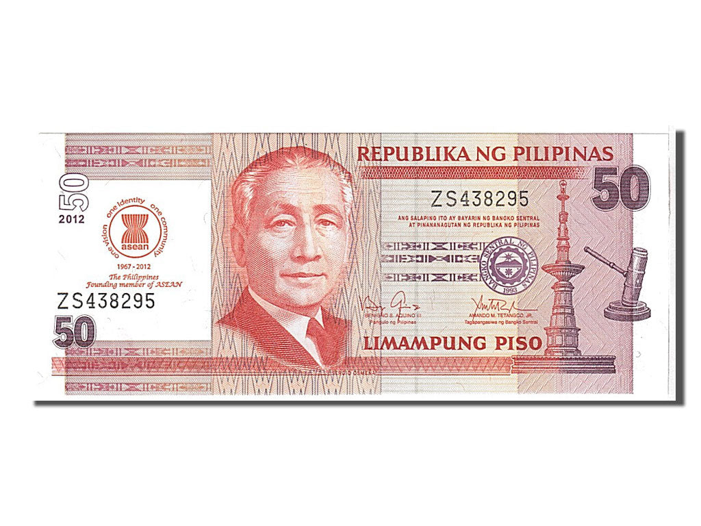Geldschein, Philippinen, 50 Piso, 2012, KM:193d, UNZ