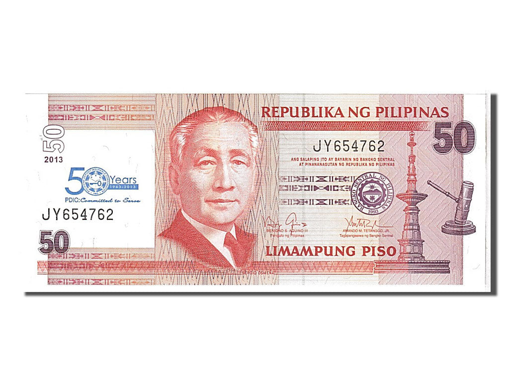 Billete, 50 Piso, 2013, Filipinas, UNC