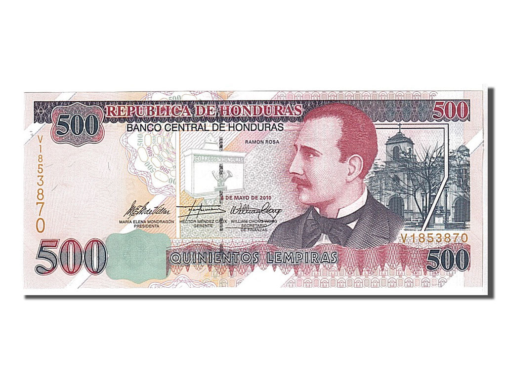 Billete, 500 Lempiras, 2010, Honduras, KM:78g, UNC