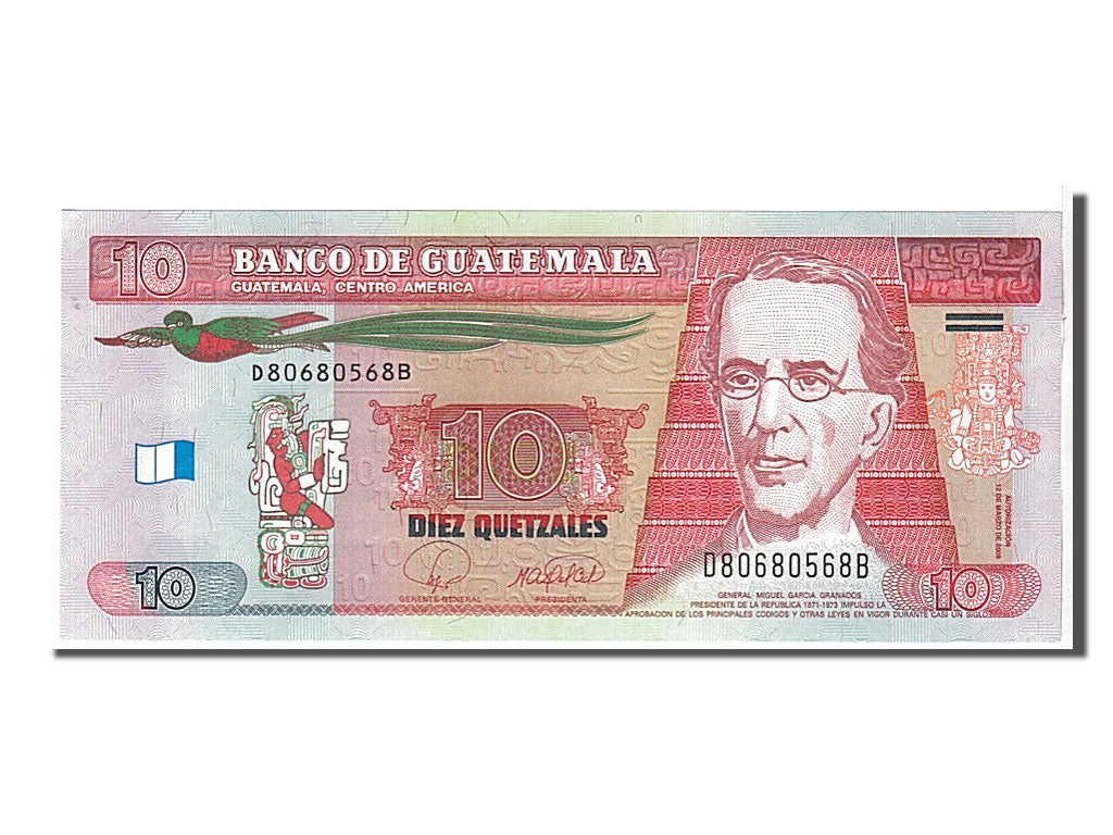 Banknote, Guatemala, 10 Quetzales, 2006, KM:111a, UNC(65-70)
