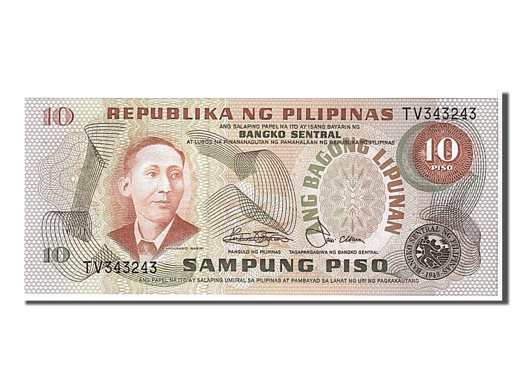 Geldschein, Philippinen, 10 Piso, KM:154a, UNZ