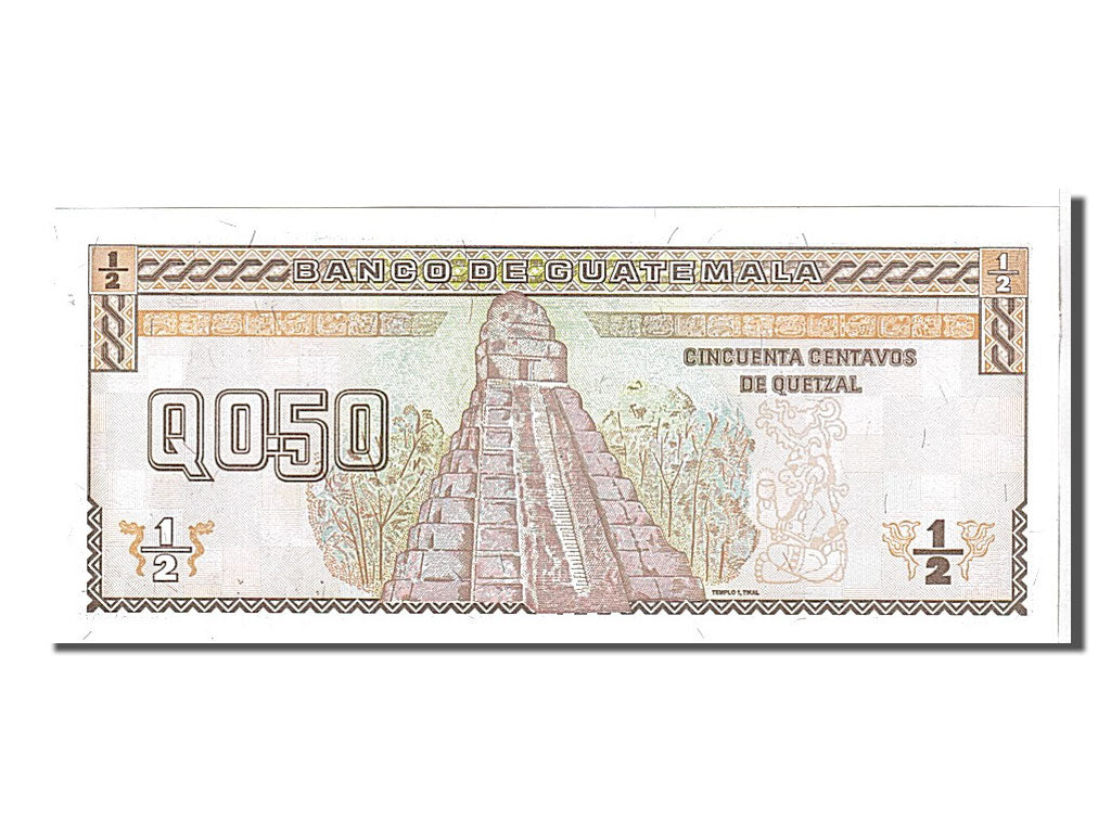 Geldschein, Guatemala, 1/2 Quetzal, 1998, KM:98, UNZ