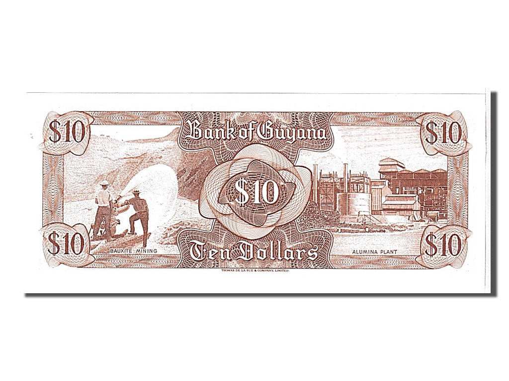 Billet, Guyana, 10 Dollars, 1992, KM:23f, NEUF