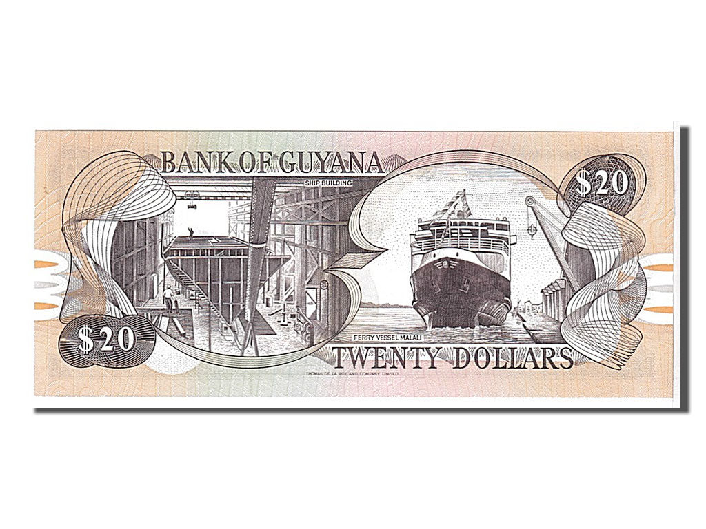 Billet, Guyana, 20 Dollars, 1996, NEUF