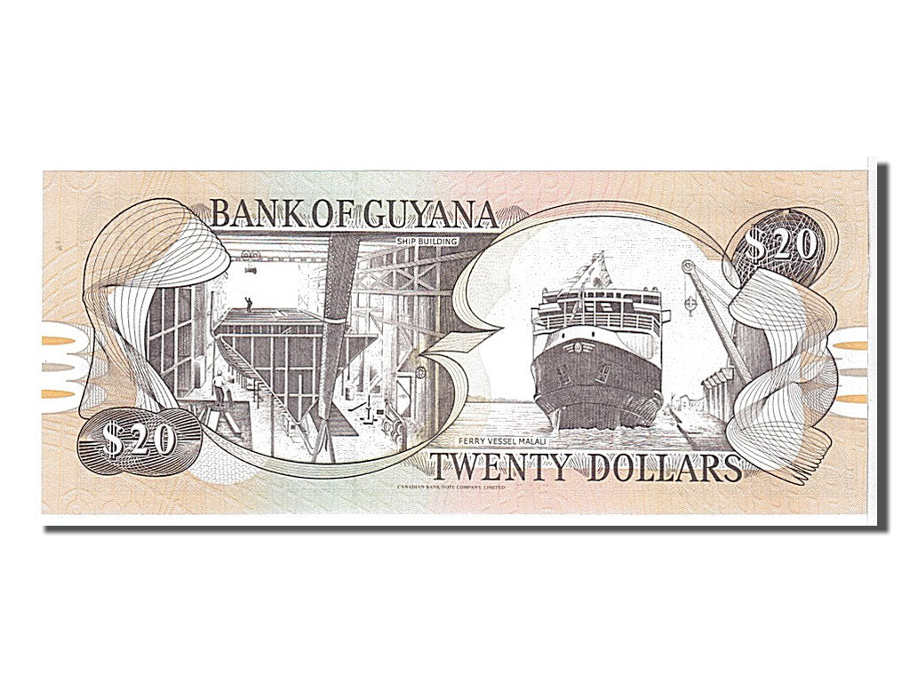 Geldschein, Guyana, 20 Dollars, 1996, KM:30e, UNZ