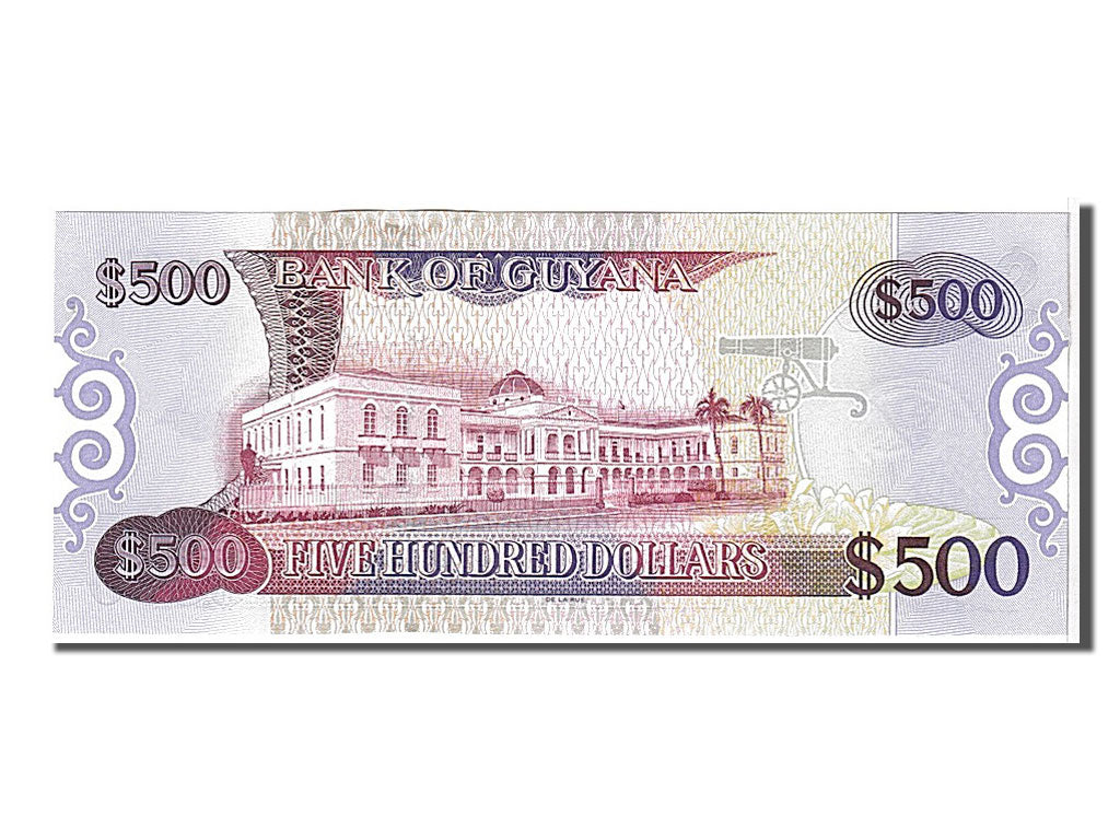 Billete, 500 Dollars, 2002, Guyana, KM:34b, UNC