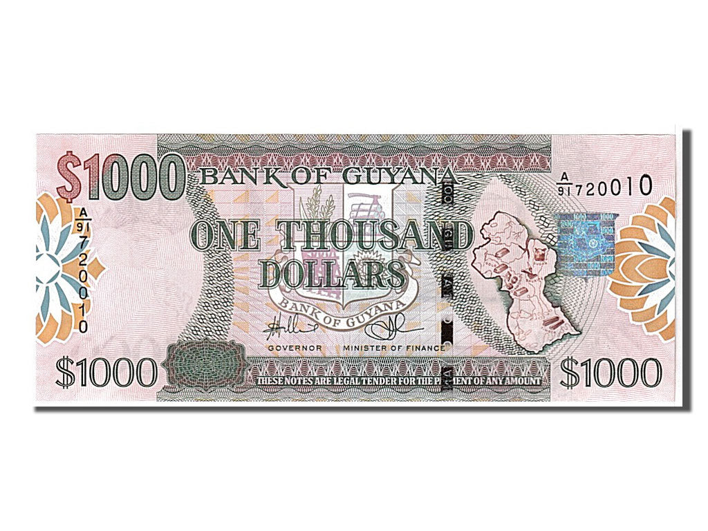 Billet, Guyana, 1000 Dollars, 2006, KM:38b, NEUF