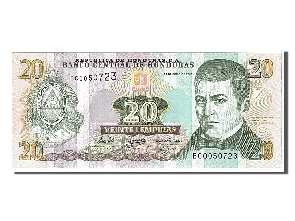 Billete, 20 Lempiras, 2006, Honduras, KM:93a, UNC