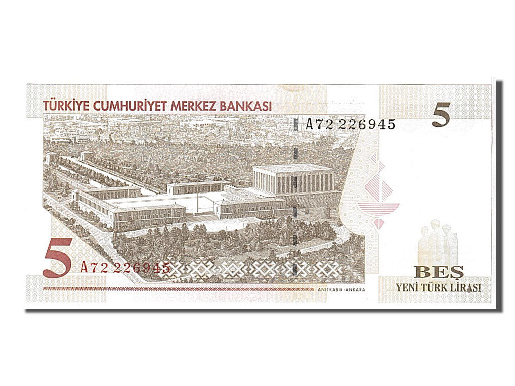 Banknote, Turkey, 5 New Lira, 2005, KM:217, UNC(65-70)