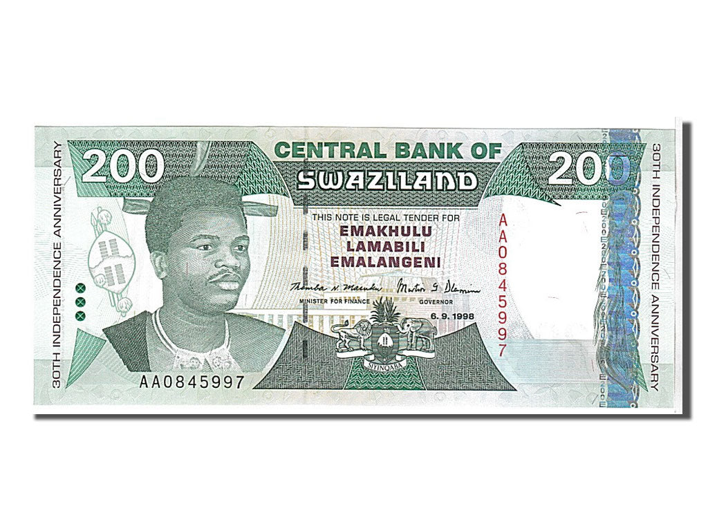 Banknote, Swaziland, 200 Emalangeni, 1998, KM:28a, UNC(65-70)