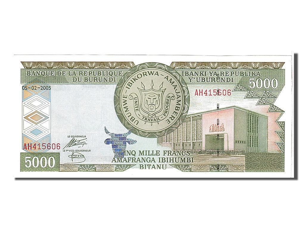 Banknote, Burundi, 5000 Francs, 2005, 2005-02-05, KM:42c, UNC(65-70)