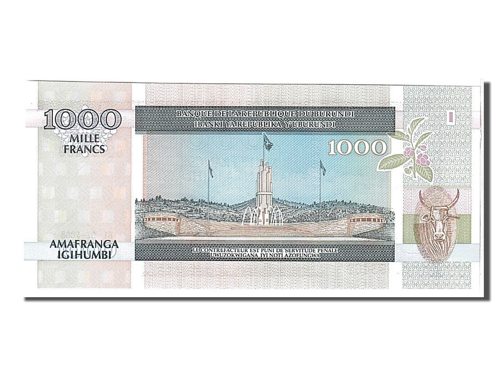Banknote, Burundi, 1000 Francs, 2000, KM:39c, UNC(65-70)