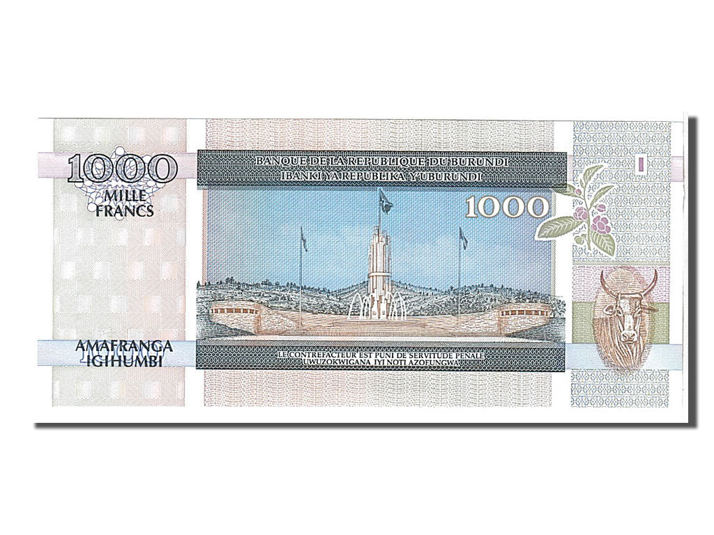 Geldschein, Burundi, 1000 Francs, 1994, UNZ