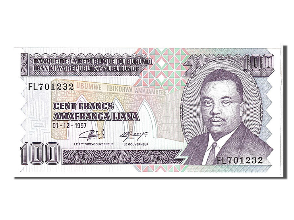 Banknote, Burundi, 100 Francs, 1997, UNC(65-70)