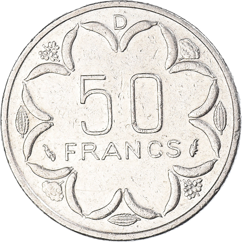 Coin, Central African States, 50 Francs, 1984