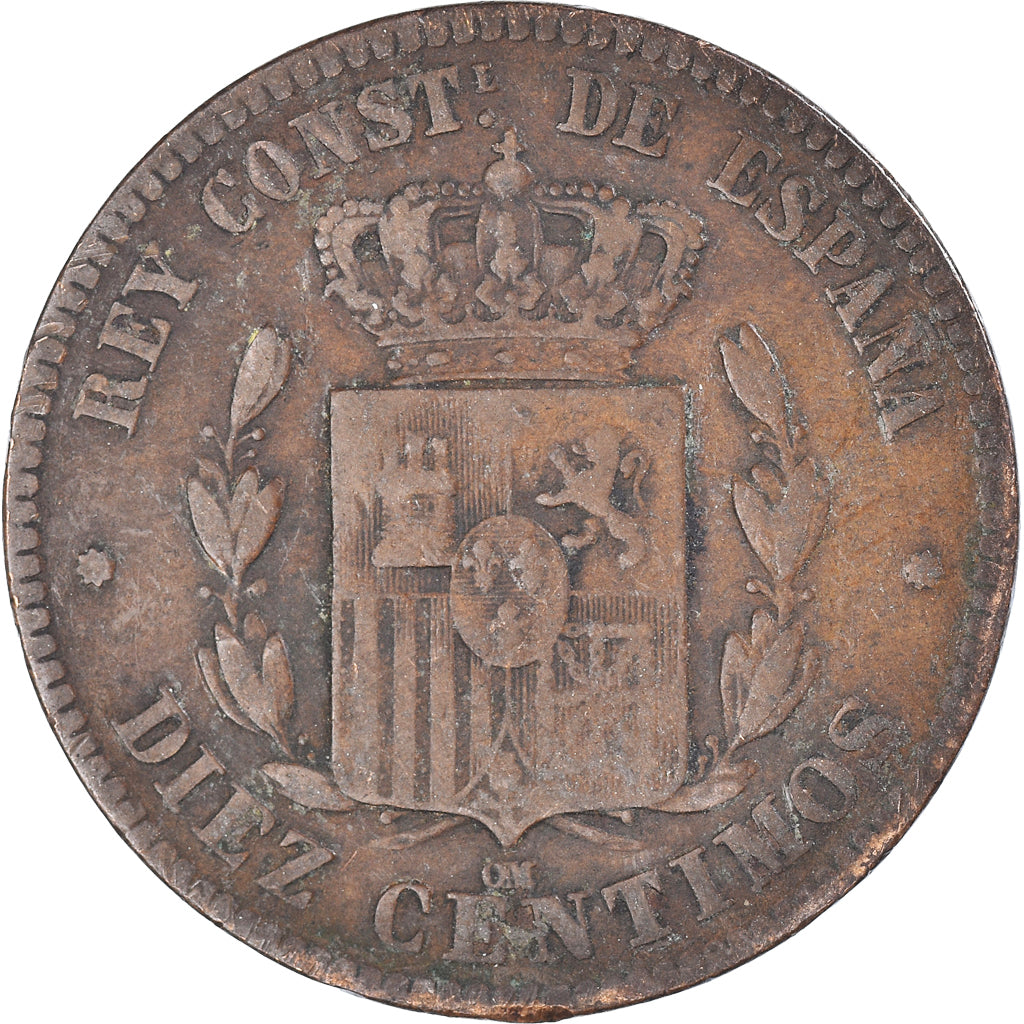 Moneta, Hiszpania, 10 Centimos, 1878