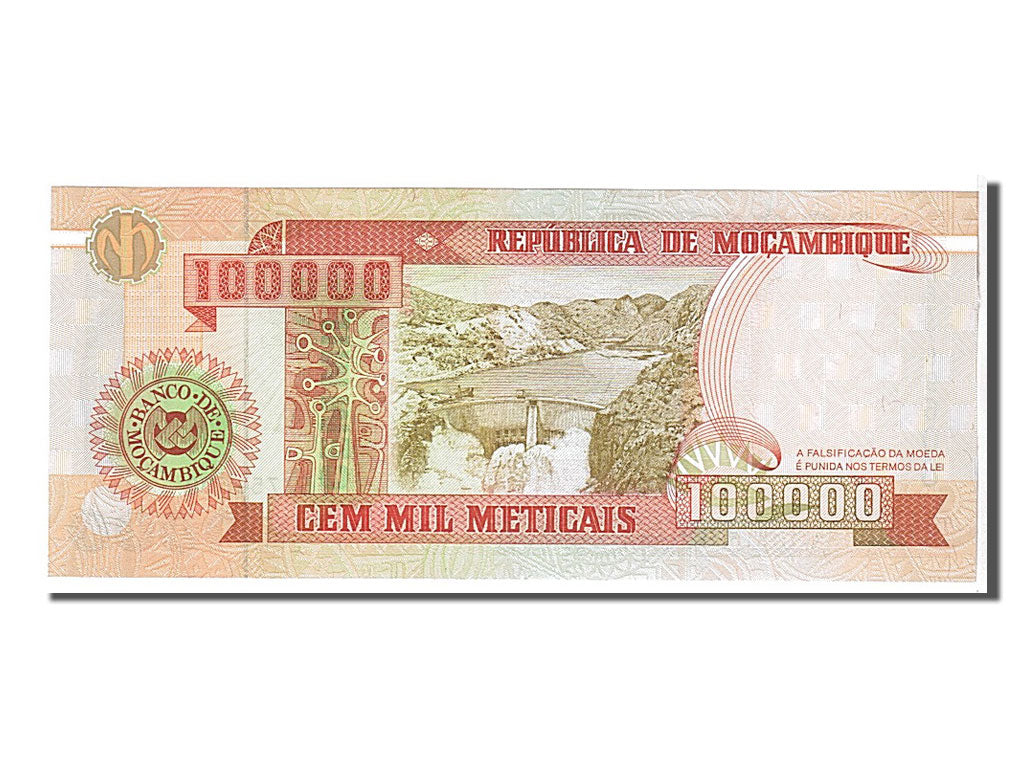 Banknote, Mozambique, 100,000 Meticais, 1993, KM:139, UNC(65-70)