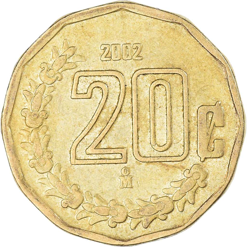 Moneta, Messico, 20 Centavos, 2002