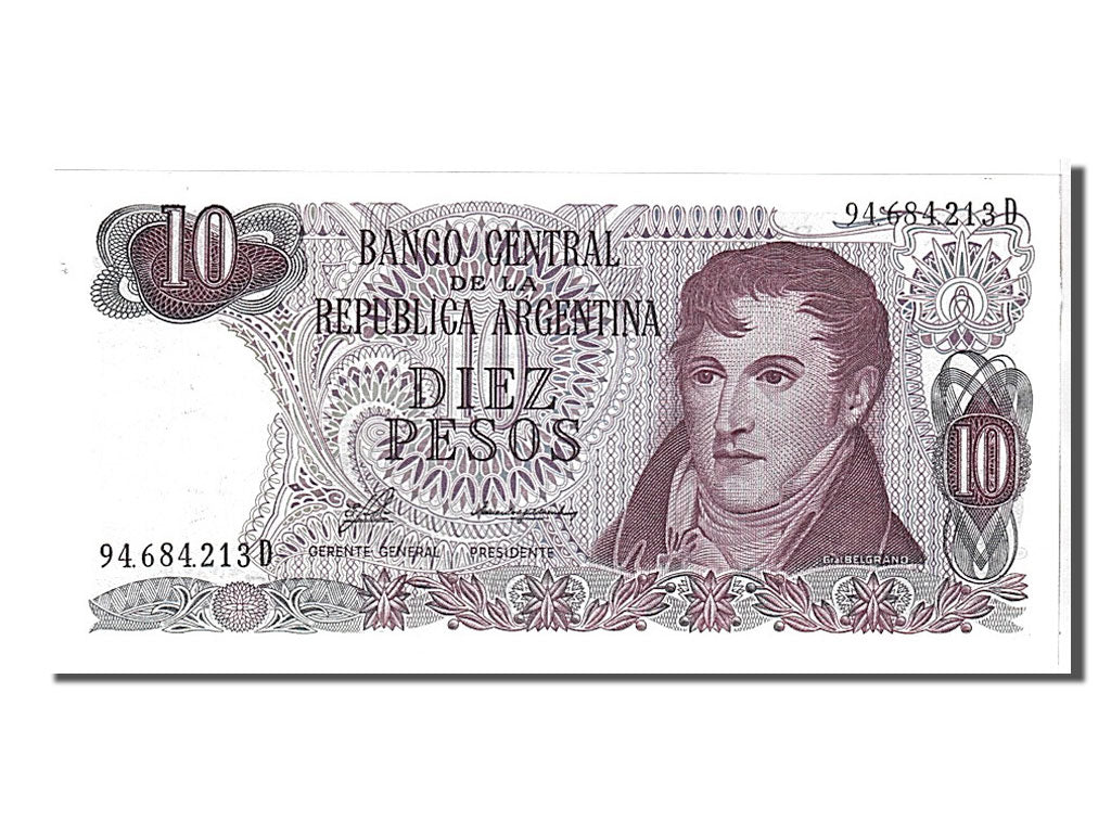 Banknote, Argentina, 10 Pesos, 1976, KM:300, UNC(65-70)