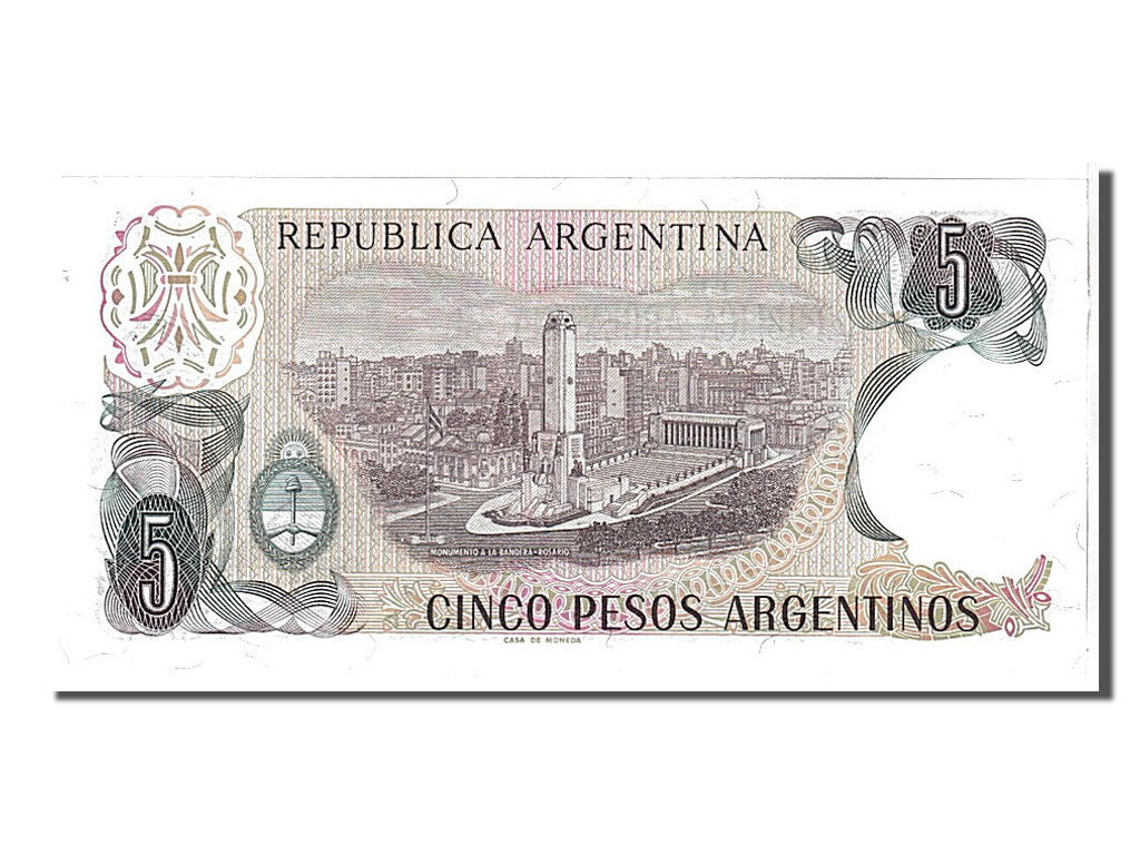 Banknote, Argentina, 5 Pesos Argentinos, 1983, KM:312a, UNC(65-70)