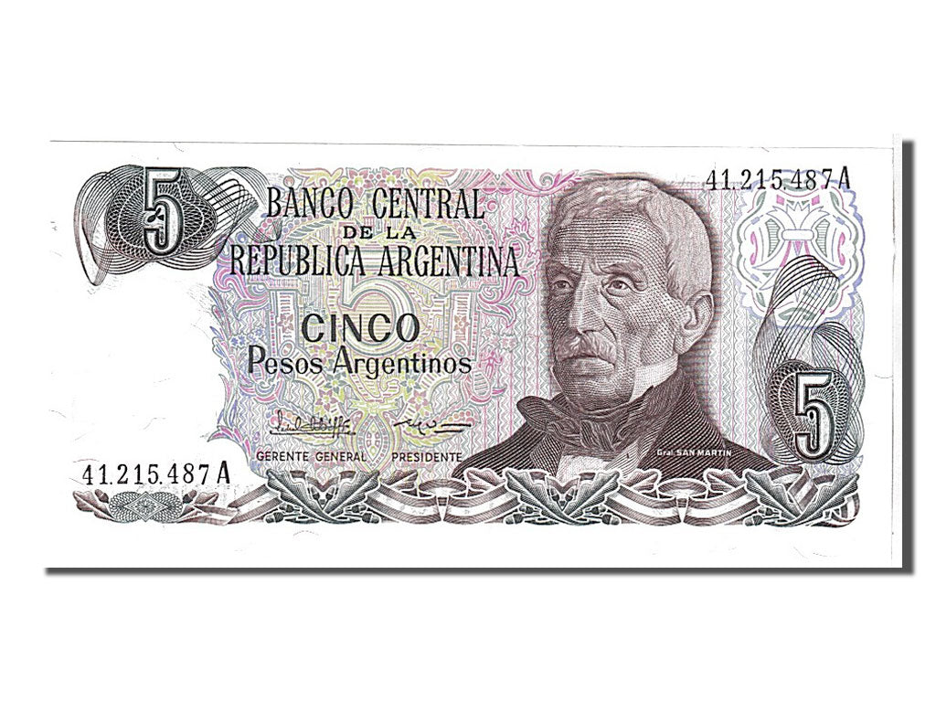 Banknote, Argentina, 5 Pesos Argentinos, 1983, UNC(65-70)