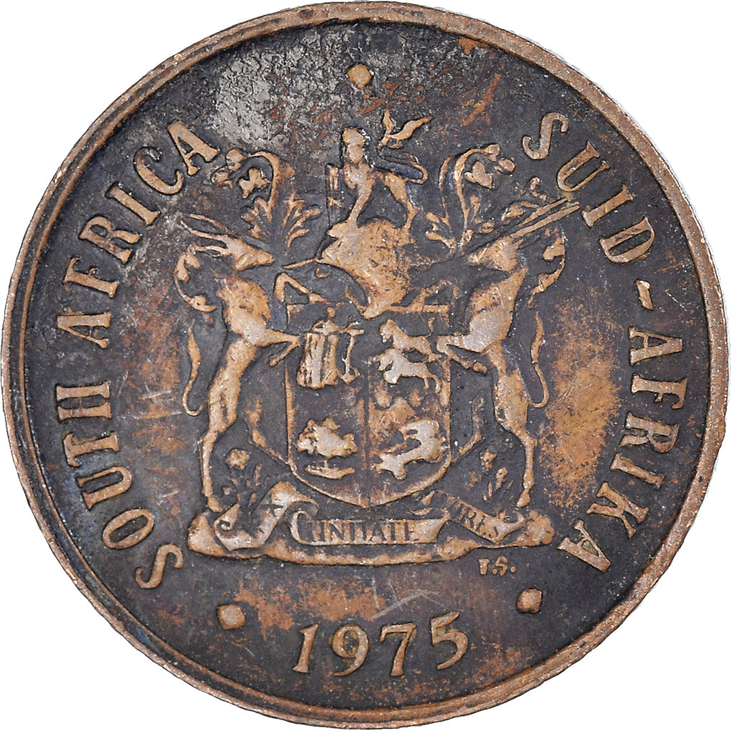 Coin, South Africa, 2 Cents, 1975