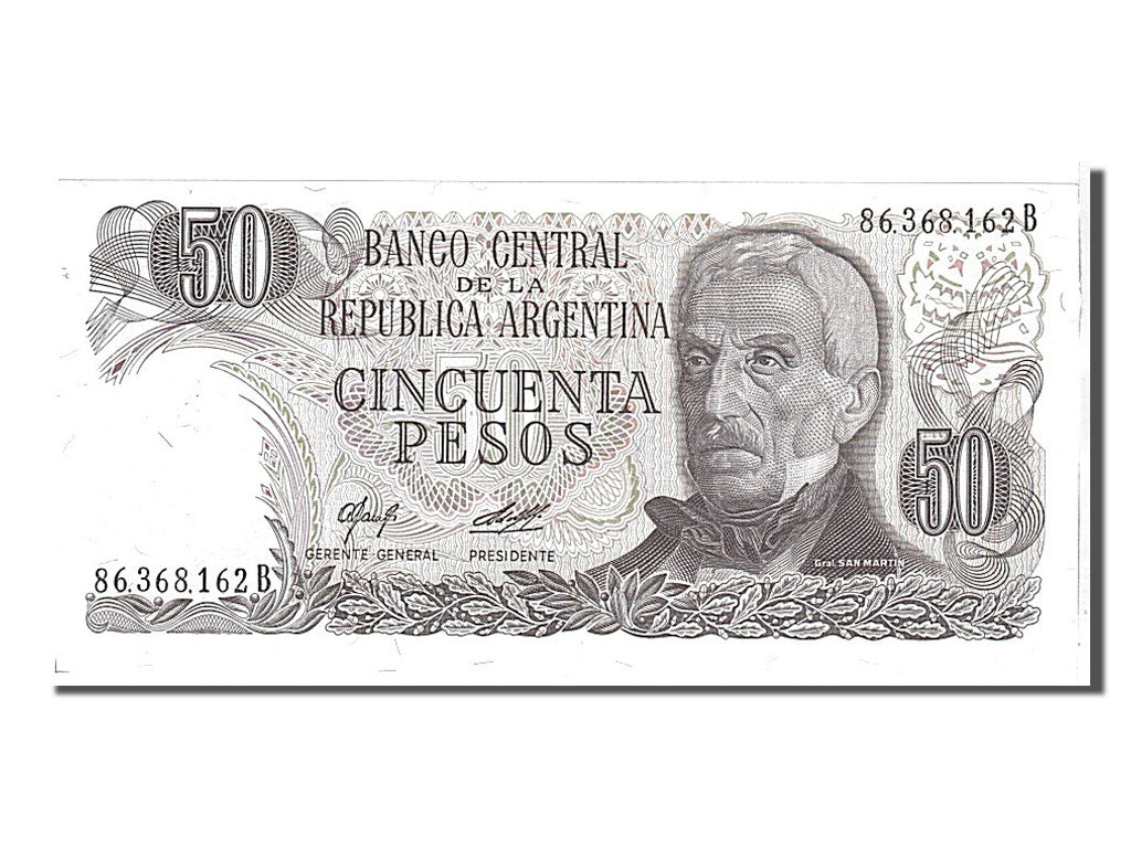 Banknote, Argentina, 50 Pesos, 1976, KM:301b, UNC(65-70)