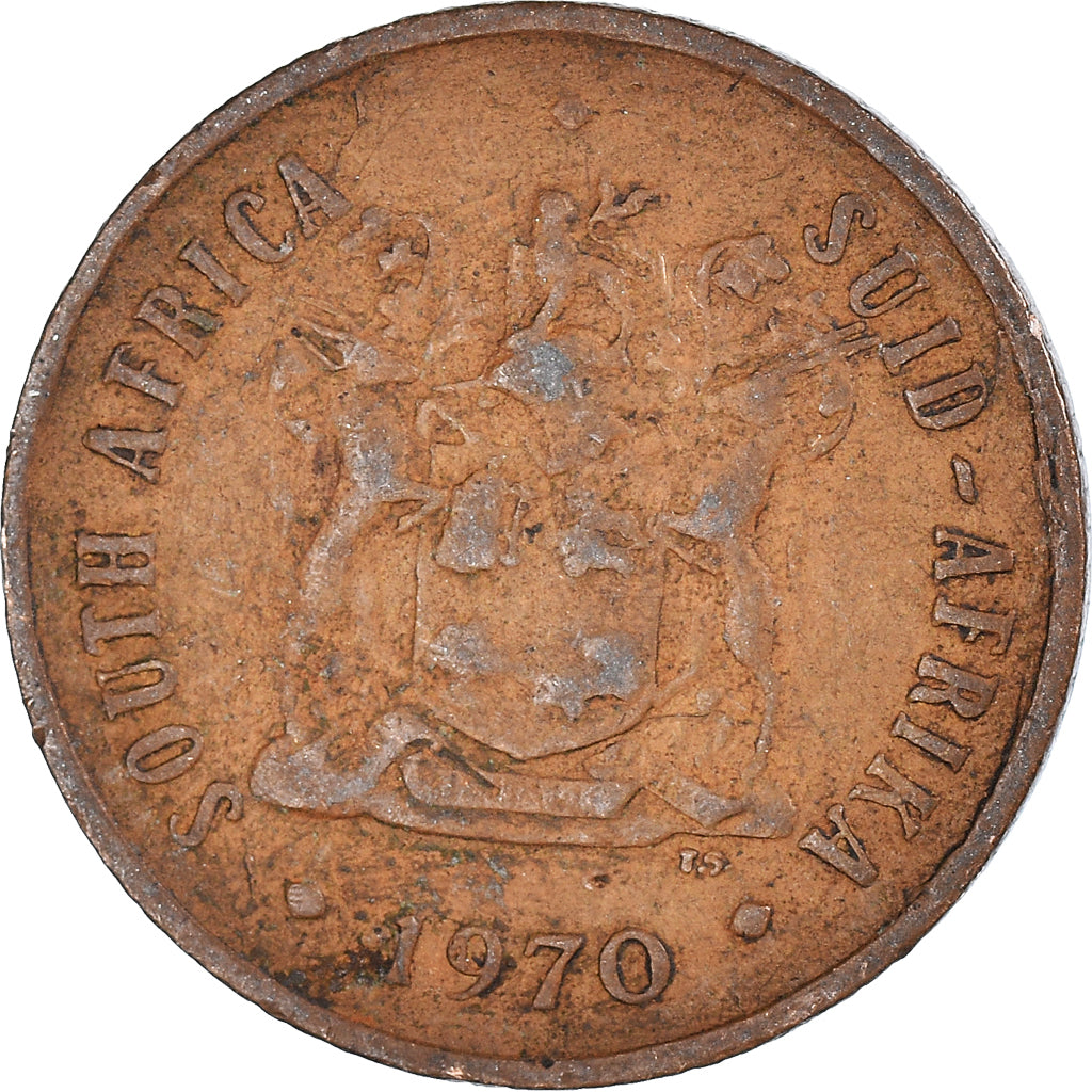 Moeda, África do Sul, 2 Cents, 1970