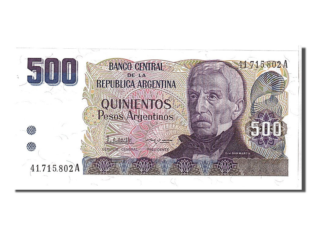 Banknote, Argentina, 500 Pesos Argentinos, 1984, UNC(65-70)