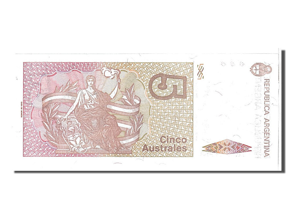 Banknote, Argentina, 5 Australes, 1985, KM:324b, UNC(65-70)