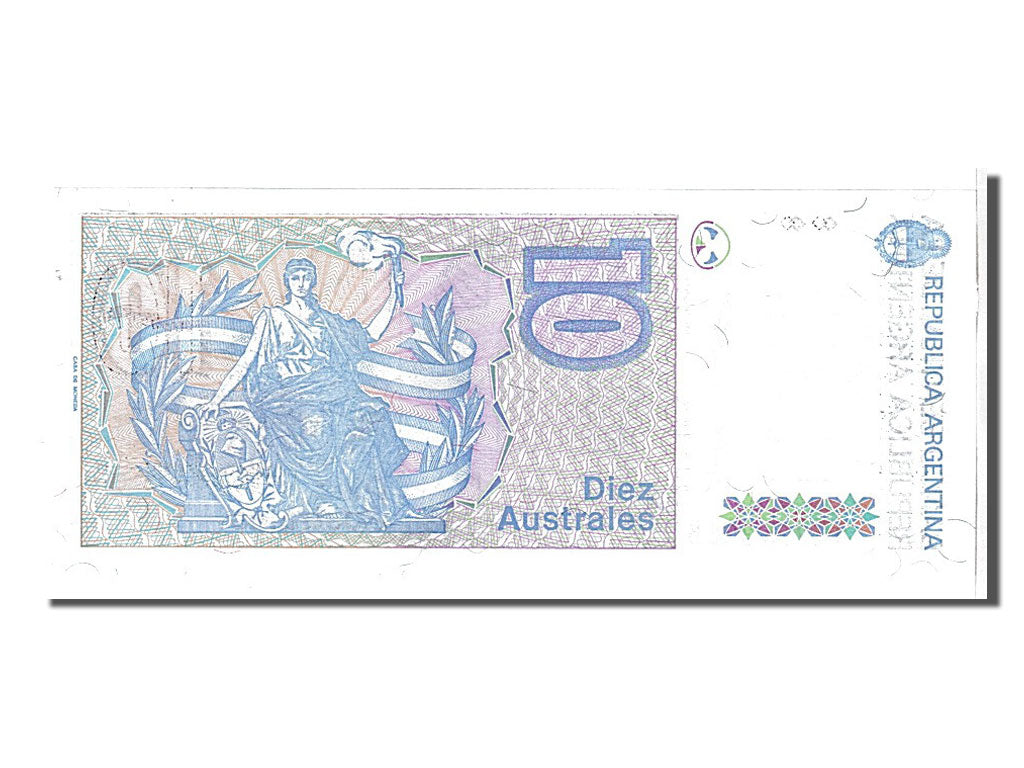 Banknote, Argentina, 10 Australes, 1985, KM:325b, UNC(65-70)