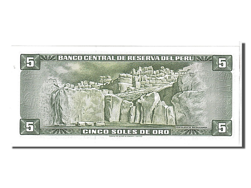Billete, 5 Soles De Oro, 1974, Perú, KM:99c, UNC